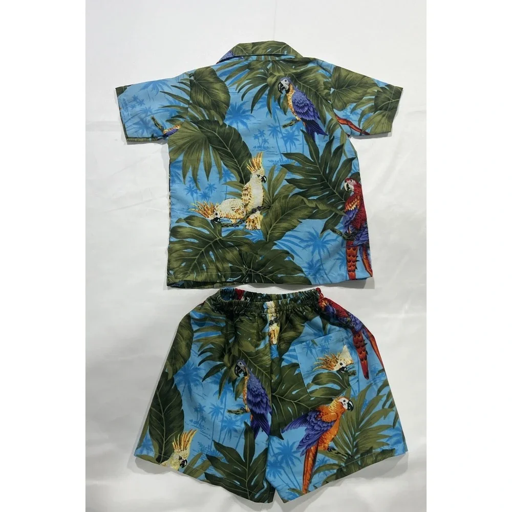 Rima Outfit Boys Medium (3/4 year old) Blue Hawaiian Beach Summer Vacation